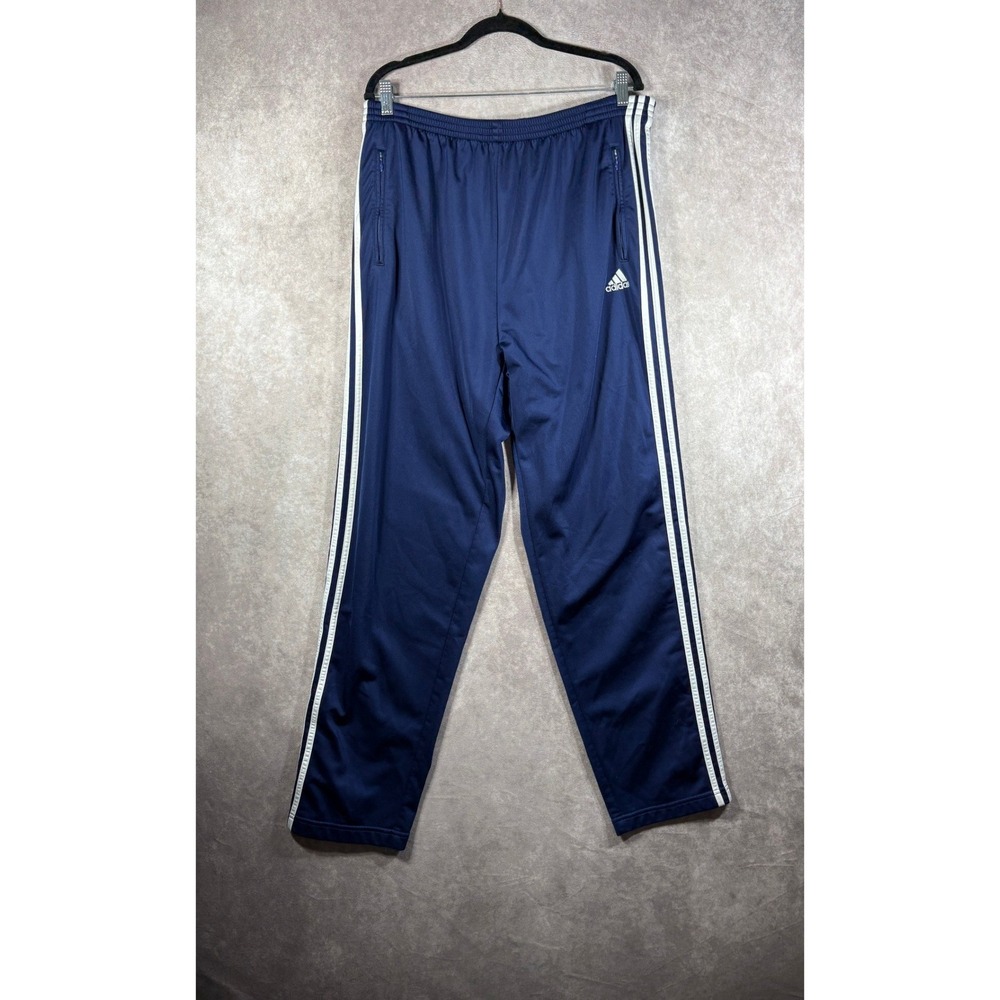 Vintage Adidas Track Pants Mens XL Blue Adibreak Snap Button 3-Stripe Athletic